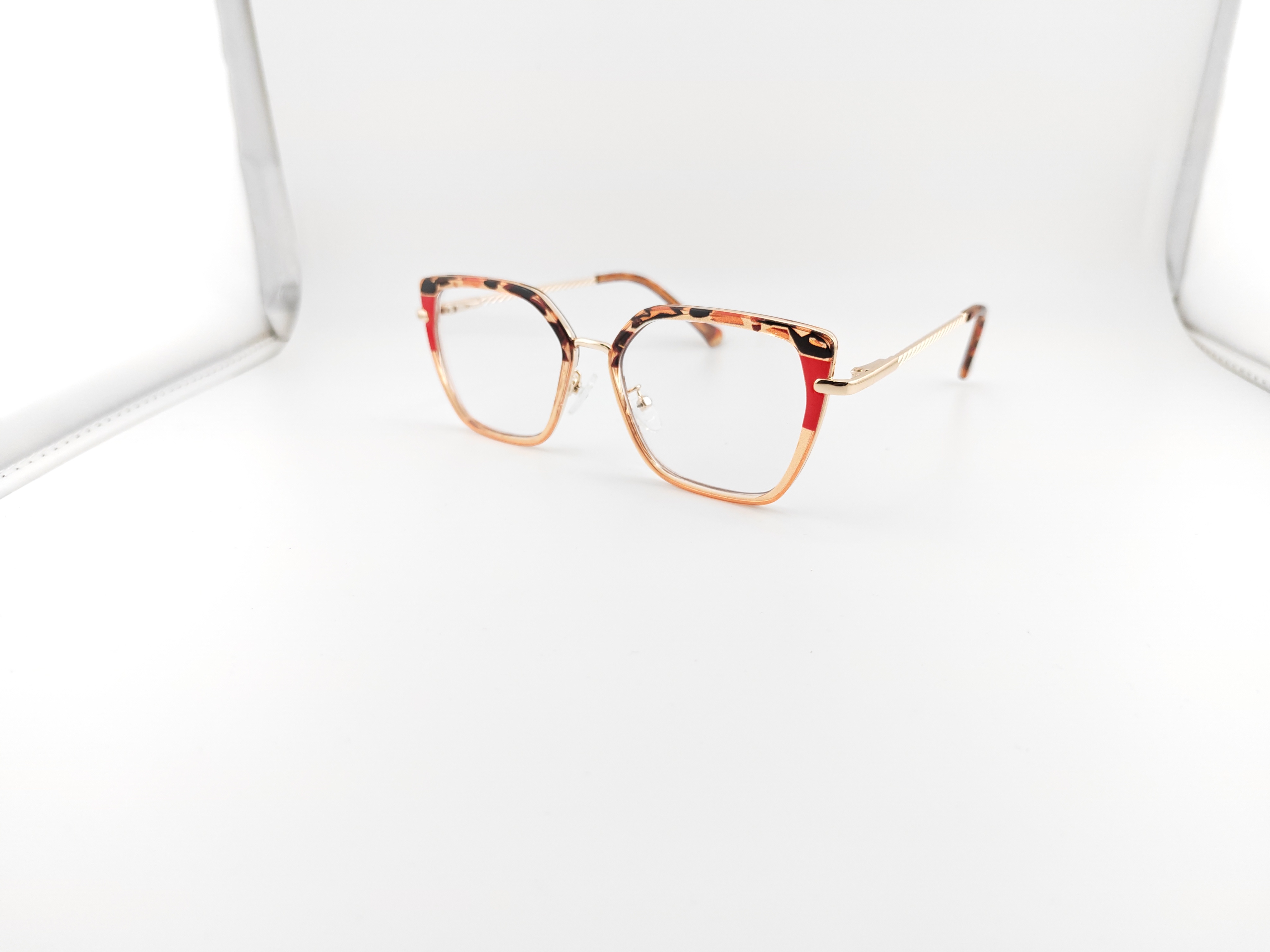 vunette signature - carré métal léopard