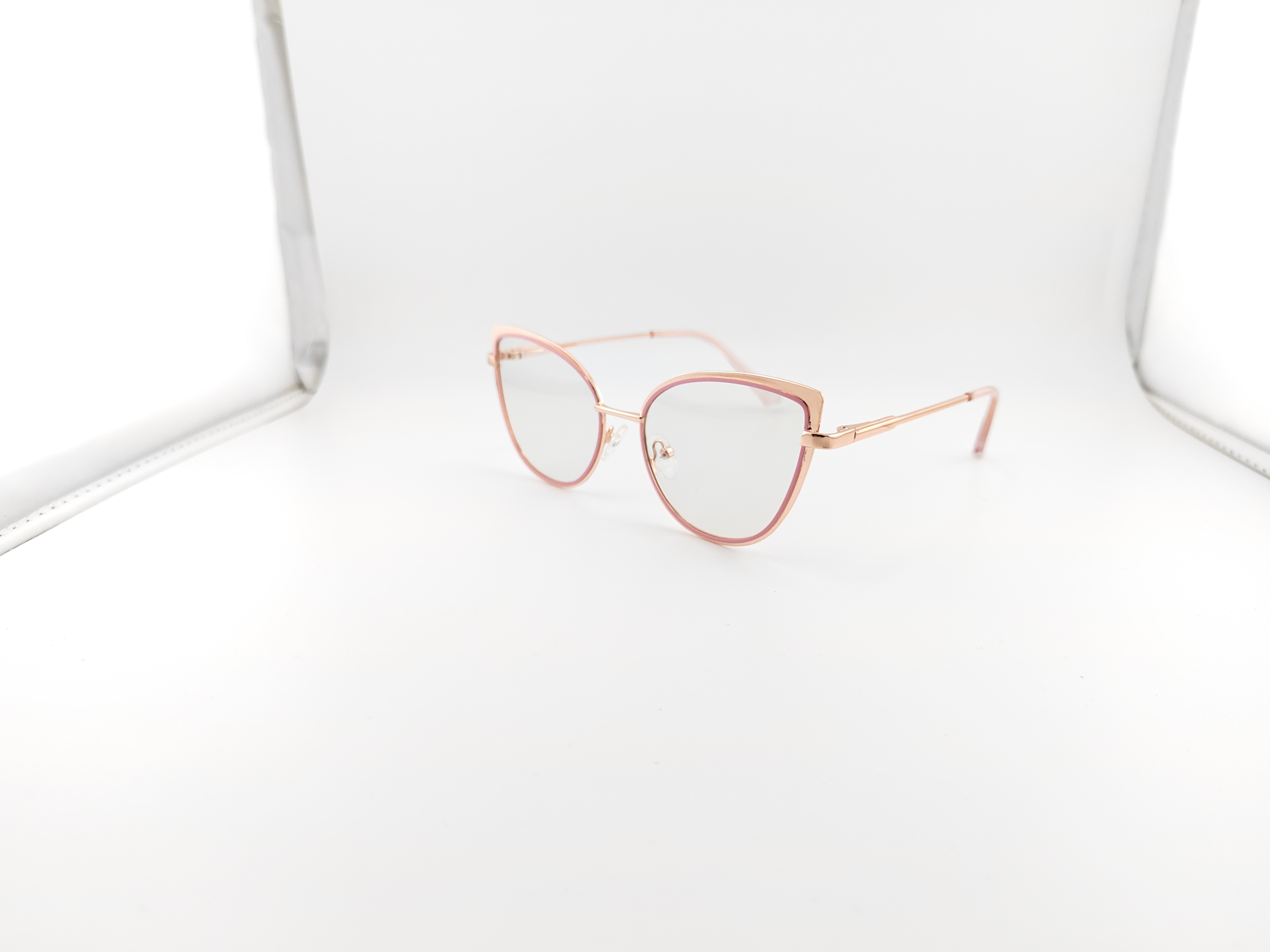 Vue miniature 2 de vunette signature - papillon métal old rose